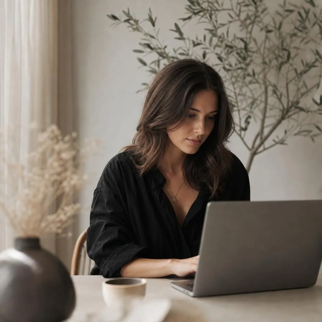 Two people reviewing a social content calendar together at a table